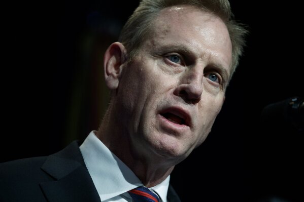 
              Acting Secretary of Defense Patrick Shanahan during an event about American missile defense doctrine with President Donald Trump, Thursday, Jan. 17, 2019, at the Pentagon. (AP Photo/ Evan Vucci)
            