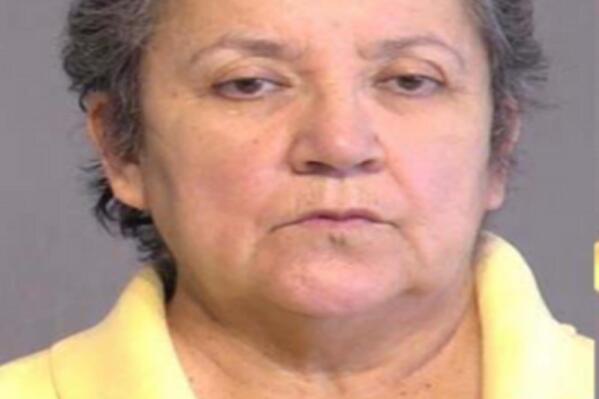 FILE - This undated photo released by the Arizona Attorney General's Office shows Guillermina Fuentes. Two women from southwestern Arizona who pleaded guilty to illegally collecting voted early ballots in the 2020 primary election are seeking a delay in their scheduled sentencing in Yuma on Thursday, Sept. 1, 2022, because one of their lawyers had a death in the family. Authorities say Fuentes and Alma Juarez participated in "ballot harvesting," a practice once used by both political parties to boost turnout that was made illegal by a 2016 state law that barred anyone but a family member or caregiver from returning early ballots for another person. (Arizona Attorney General's Office via AP, File)