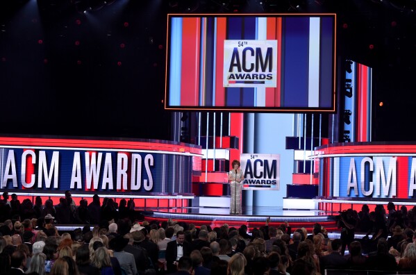 Host Reba McEntire appears on stage at the 54th annual Academy of Country Music Awards in Las Vegas on April 7, 2019. (Photo by Chris Pizzello/Invision/AP, File)