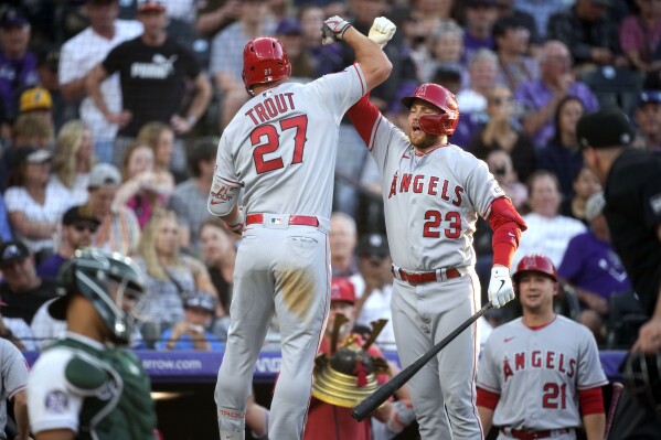 Mike Trout: Game-Used Baseball - RBI Hit By Pitch - 5/15/2019