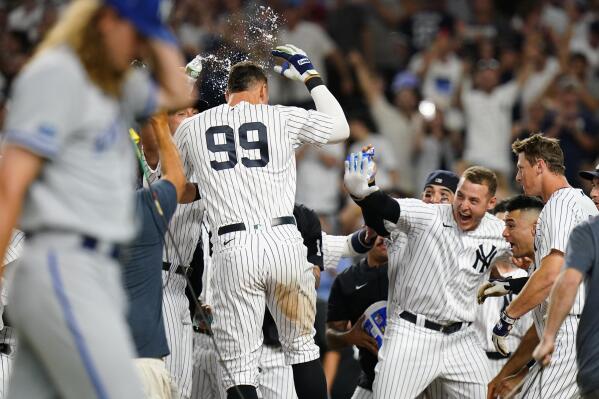 Judge's 3rd walk-off HR of year lifts Yanks over Royals 1-0