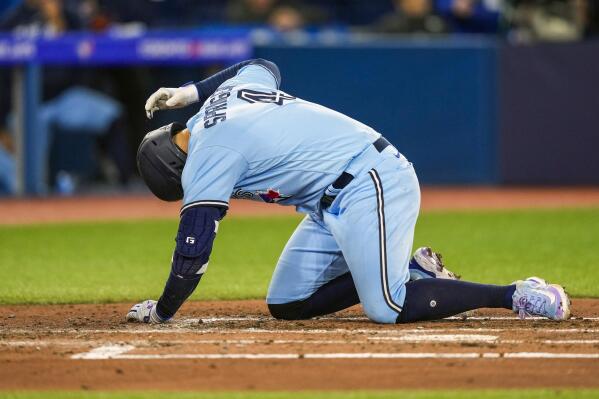 Toronto Blue Jays' George Springer Leaves Game After HBP, Likely Heading  For X-Ray - Fastball
