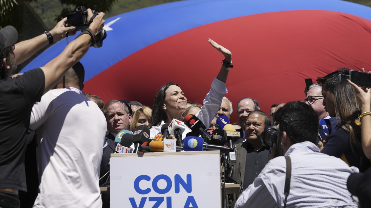 КАРАКАС Венецуела AP — Венецуелският опозиционен лидер Мария Корина Мачадо