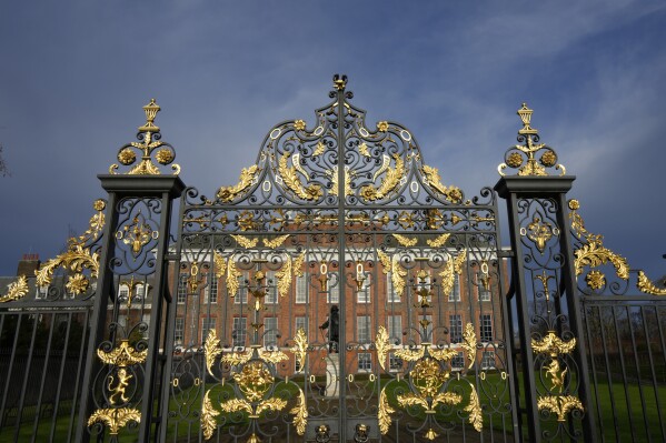 FILE - A view of Kensington Palace in London, Friday, Jan. 6, 2023. The first official photo of Kate, the Princess of Wales, since her abdominal surgery nearly two months ago was issued Sunday after weeks of speculation about her whereabouts. But The Associated Press and other news agencies later retracted it from publication because it appeared to have been manipulated, fueling more conjecture. (AP Photo/Kirsty Wigglesworth, File)