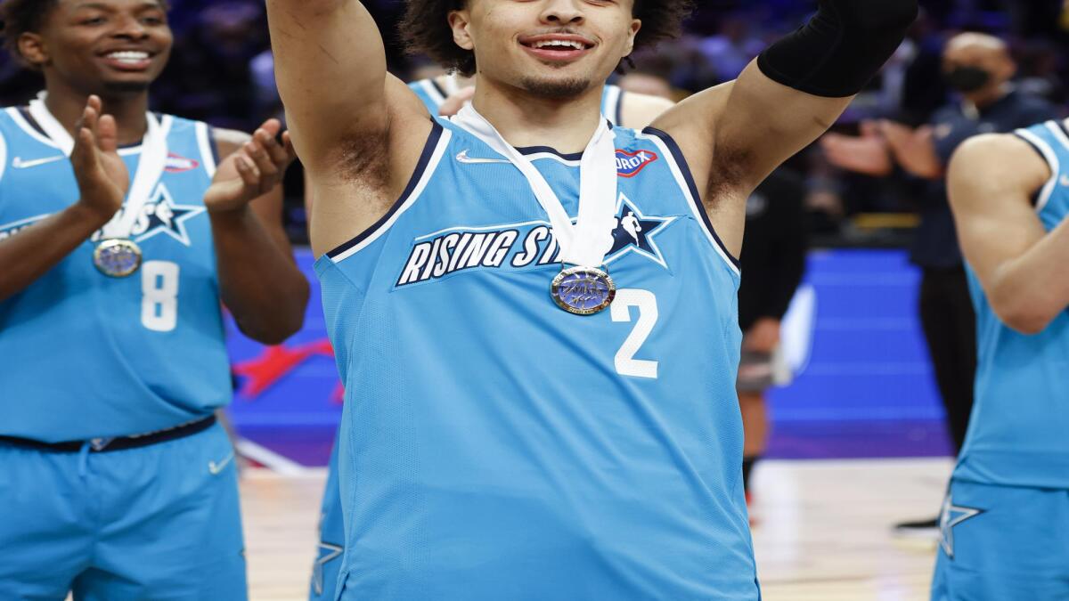 Cade Cunningham helps win NBA Rising Stars, named MVP