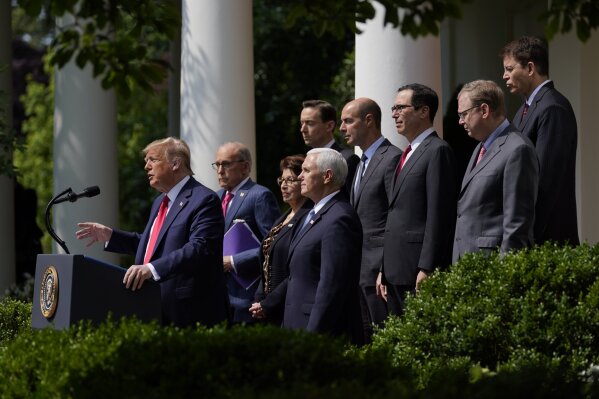 President Donald Trump speaks during a news conference in the Rose Garden of the White House, Friday, June 5, 2020, in Washington. (AP Photo/Evan Vucci)