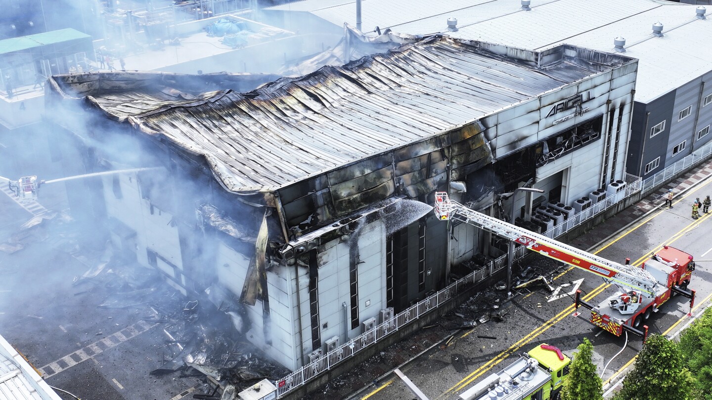 16 killed in factory fire in South Korea  Rescue operations are underway