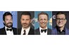 This combination of images shows, from left, Jimmy Fallon, Jimmy Jimmy Kimmel, Seth Meyers, and Stephen Colbert. LateNighter, a website and newsletter that follows late-night television comedy, began in February. (AP Photo)