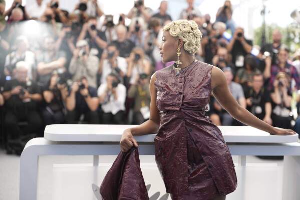 Cleo Diara poses for photographers at the photo call for the film 'I Only Rest in the Storm' at the 78th international film festival, Cannes, southern France, Sunday, May 18, 2025. (Photo by Scott A Garfitt/Invision/AP)