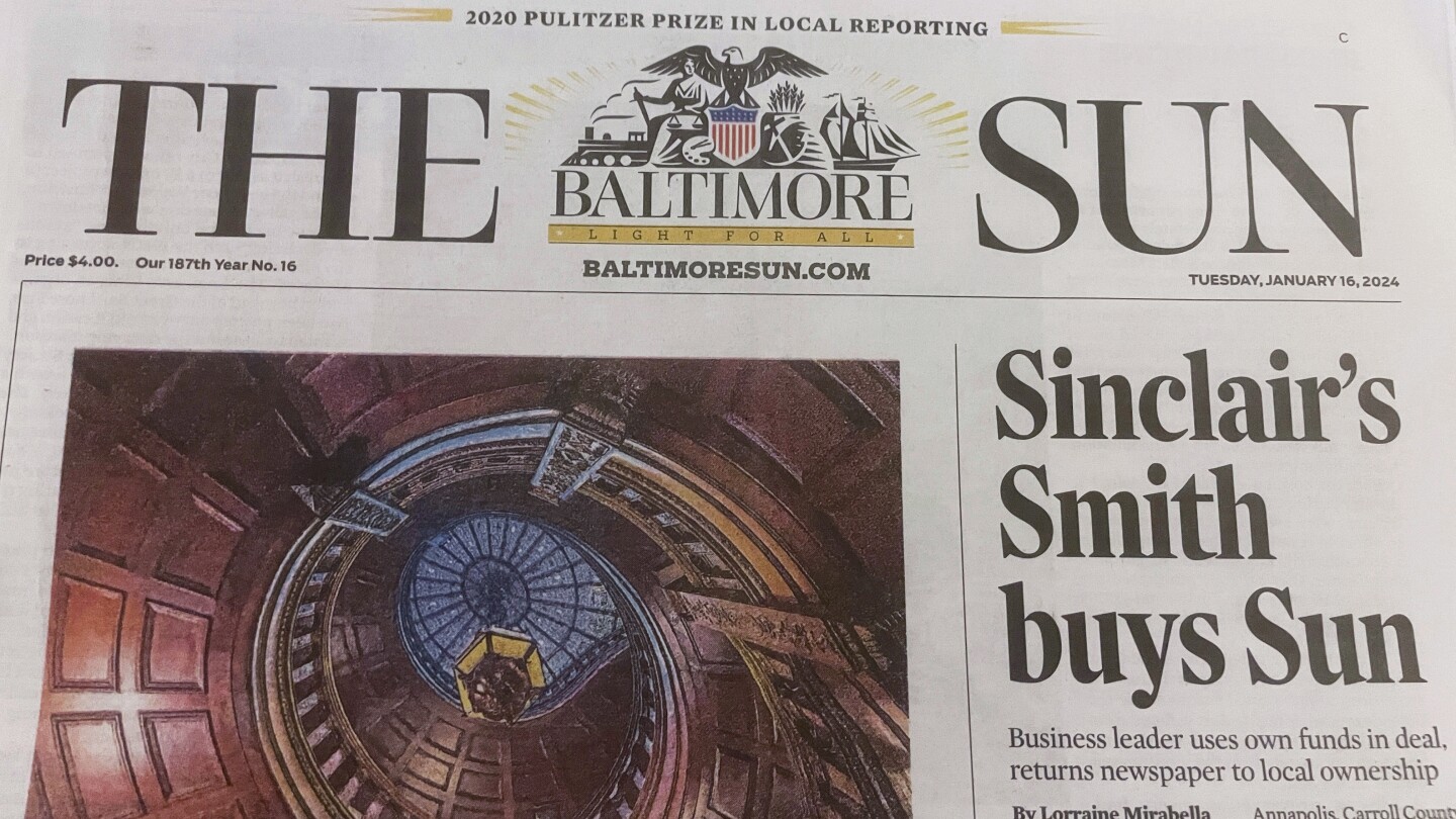 The Baltimore Sun се връща към местната собственост — с купувач, който е изяснил политиката си