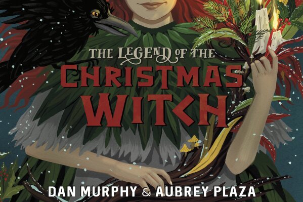 This cover image released by Viking Children's Books shows “The Legend of the Christmas Witch," co-written by Aubrey Plaza and Dan Murphy. The book is scheduled for release on October 12. (Viking Children's Books via AP)