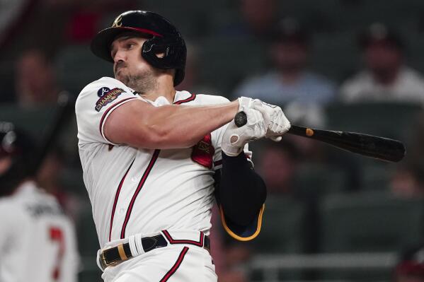 Braves' Travis d'Arnaud jokingly reacts to being hit by pitch from Dee  Strange-Gordon - Sports Illustrated