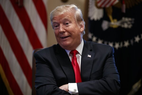 
              President Donald Trump speaks during a cabinet meeting at the White House, Wednesday, Jan. 2, 2019, in Washington. (AP Photo/Evan Vucci)
            