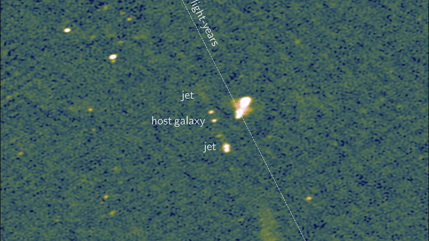 Scientists stumble on longest pair of jets streaming from a supermassive black hollow