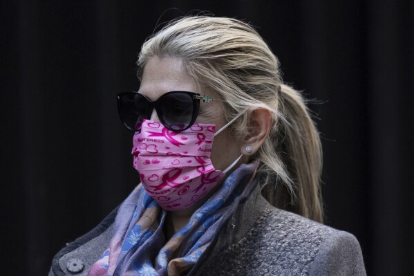 Nadine Menendez, wife of former U.S. Sen. Bob Menendez, leaves Manhattan federal court, Tuesday, March 18, 2025, in New York. (AP Photo/Yuki Iwamura)