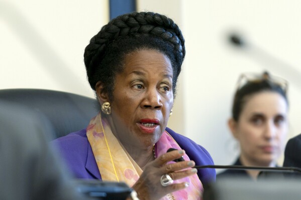 FILE - House Judiciary Crime and Federal Government Surveillance Subcommittee Ranking Member Rep. Sheila Jackson Lee, D-Texas, delivers opening statements during a hearing on oversight of the Drug Enforcement Administration, July 27, 2023, on Capitol Hill in Washington. Two days after losing her bid to be Houston’s next mayor, longtime U.S. Rep. Jackson Lee announced Monday, Dec. 11, that she will seek a 16th term in Congress in 2024. (AP Photo/Stephanie Scarbrough, File)