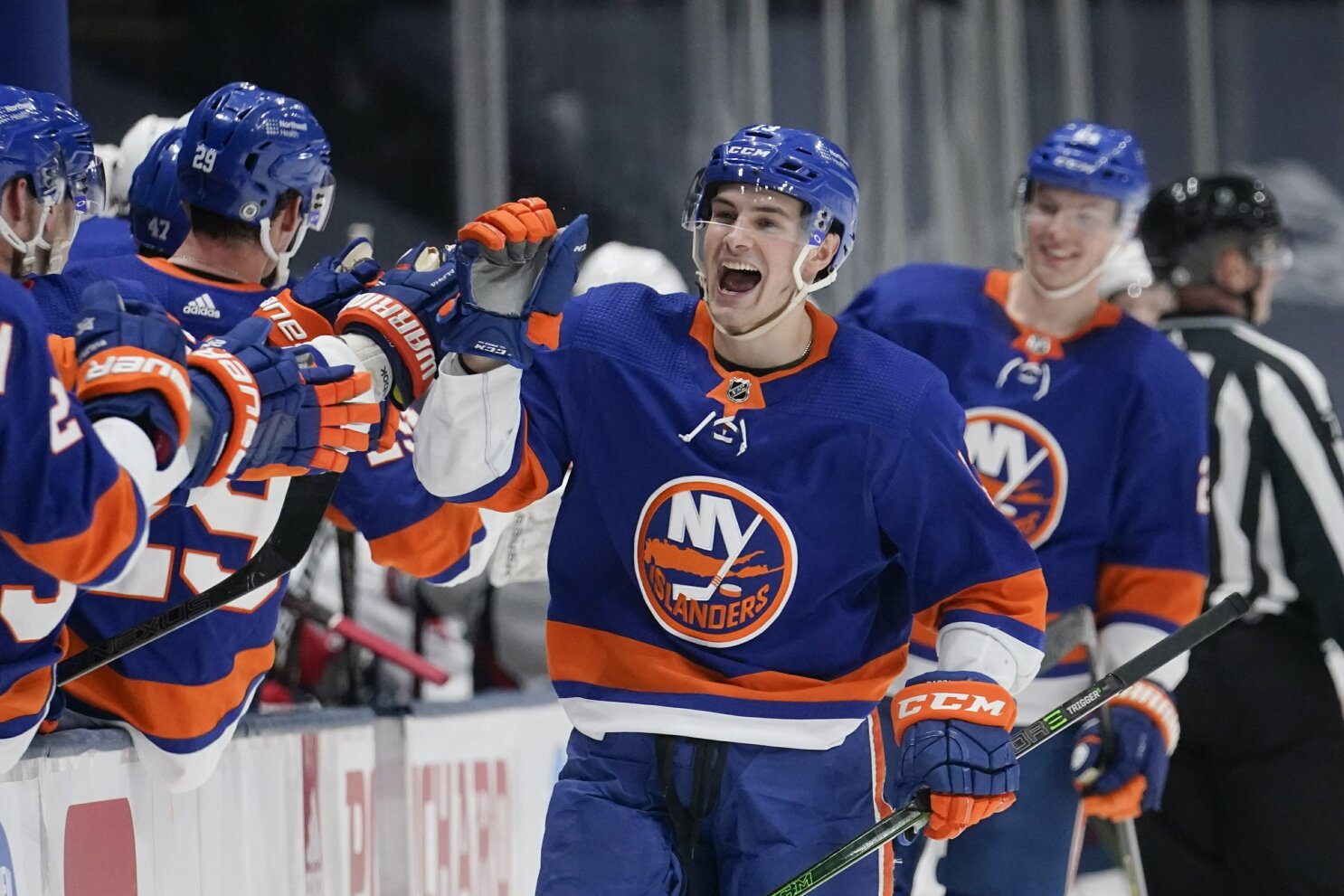 To Islanders' relief, Brock Nelson is back on the ice after taking