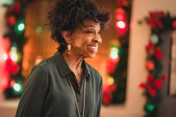 This image released by Great American Media shows Gladys Knight in a scene from "I'm Glad It's Christmas," premiering Nov. 26 on the Great American Family channel. (Great American Media via AP)