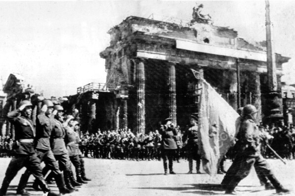 Hackers did not project the Soviet Victory banner on Berlin’s Brandenburg Gate this week