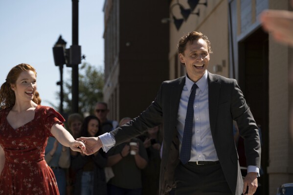 Annalise Basso and Hiddleston in a scene from "The Life of Chuck." (Neon via AP)