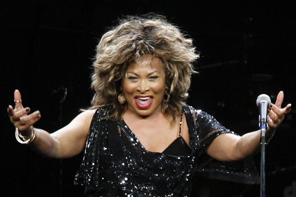 FILE - Tina Turner performs in a concert in Cologne, Germany on Jan. 14, 2009. Turner, the unstoppable singer and stage performer, died Wednesday, after a long illness at her home in Küsnacht near Zurich, Switzerland, according to her manager. She was 83. (AP Photo/Hermann J. Knippertz, file)