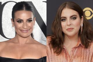 Lea Michele appears at the 75th annual Tony Awards in New York on June 12, 2022, left, and  Beanie Feldstein appears at the 73rd Primetime Emmy Awards in Los Angeles on Sept. 19, 2021. Lea Michele has been tapped to step in and lead the Broadway revival of the beleaguered “Funny Girl” this fall, an announcement made just hours after current star Beanie Feldstein revealed she was leaving the show sooner than anticipated due to the show taking a “different direction.  (AP Photo)