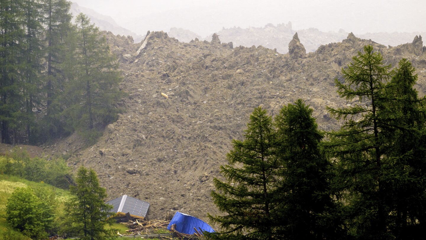 Alpine village is largely destroyed after Swiss glacier collapse causes 'major catastrophe'