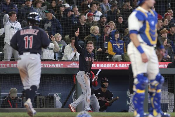 Mike Zunino doubles and scores a run in Guardians' loss