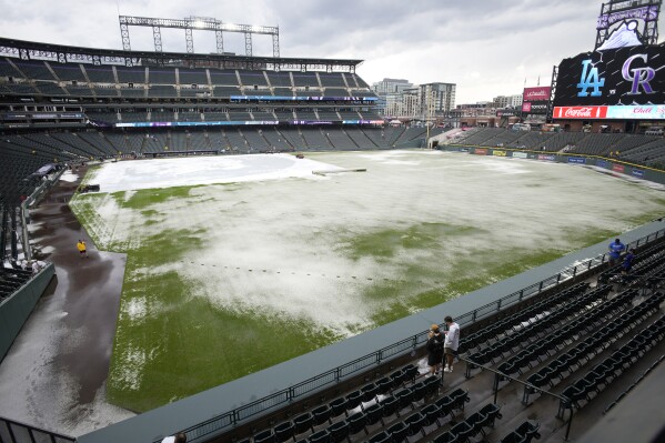 All Hail the Rockies! Pea-sized hail makes Coors Field a winter