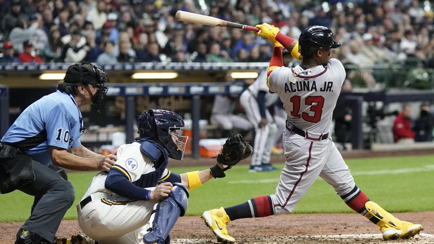 Brewers beat Braves 6-3; Acuña homers in return for Atlanta