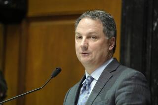 Speaker of the House Todd Huston, R-Fishers, speaks during the first day of the legislative session at the the Statehouse, Tuesday, Jan. 4, 2022, in Indianapolis. (AP Photo/Darron Cummings)