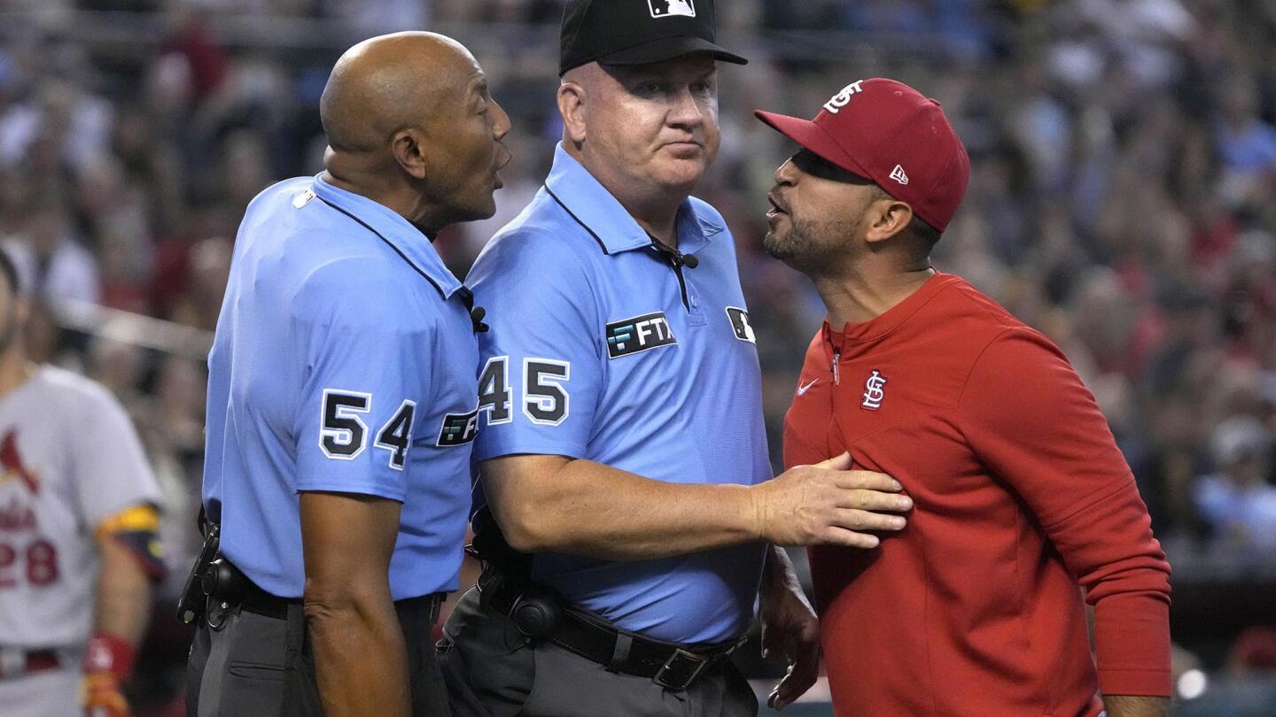 MLB umpire CB Bucknor (54) in the first inning during a baseball