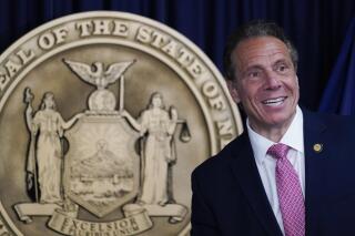 New York Gov. Andrew Cuomo speaks during a news conference, Monday, May 10, 2021 in New York. (AP Photo/Mary Altaffer, Pool)