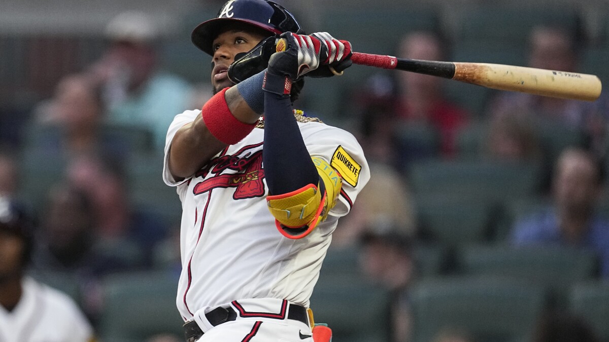 Braves' Acuña nears becoming first 40-60 players, blasts Phillies