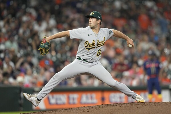 Waldichuk holds Astros hitless in relief, A's launch 3 homers in 4-0 win to  avoid 100th loss