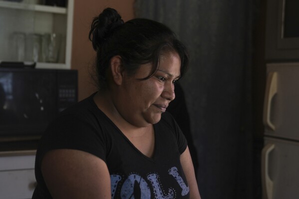 Raramuri Indigenous woman Gloria Vega, 29, sits at her home after recovering from measles in Cuauhtemoc, Mexico, Thursday, May 1, 2025. (AP Photo/Martin Silva Rey)