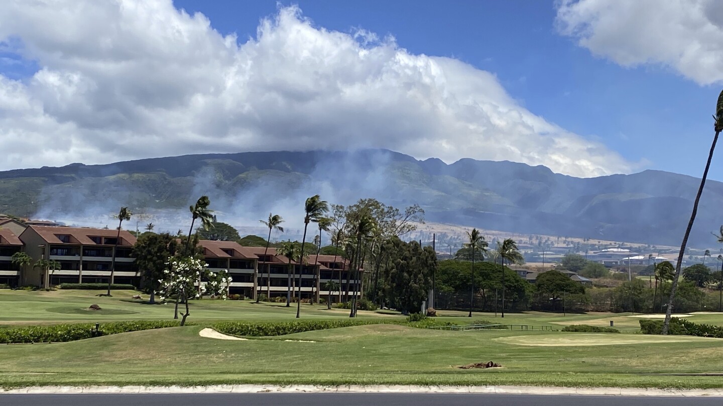 Hawaii authorities evacuate area of Lahaina due to brush fire near site of deadly blaze