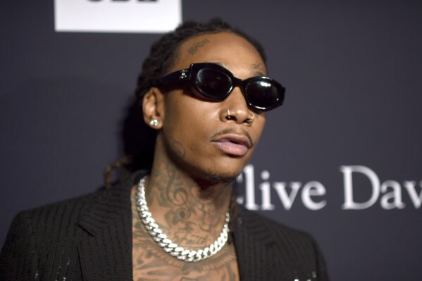Wiz Khalifa appears at the Pre-Grammy Gala in Beverly Hills, Calif., on Feb. 4, 2023. (Photo by Richard Shotwell/Invision/AP, File