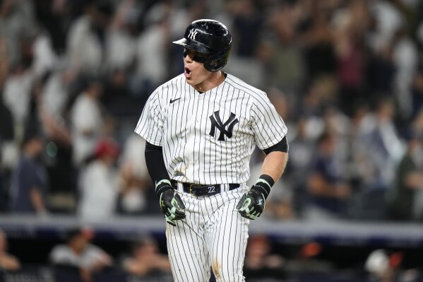 Bader hits a 3-run homer in the 8th inning as the Yankees rally