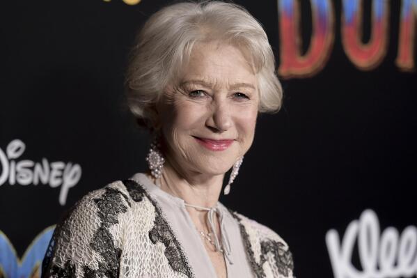 FILE - Helen Mirren attends the LA premiere of "Dumbo" in Los Angeles on March 11, 2019. The Screen Actors Guild has selected Mirren as their 57th Life Achievement Award recipient. (Photo by Richard Shotwell/Invision/AP, File)