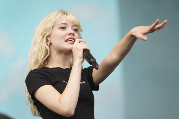 FILE - Maisie Peters performs at Lollapalooza Music Festival in Chicago on Aug. 6, 2023. Peters, who released her sophomore album "The Good Witch" in June, is currently on tour in the U.S. and Canada. (Photo by Rob Grabowski/Invision/AP, File)