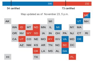 Graphic shows states certified to date