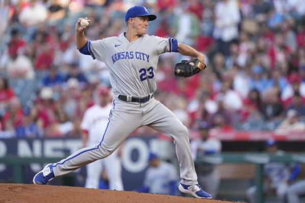 Kansas City Royals Brett Phillips jogs back to the dug out after