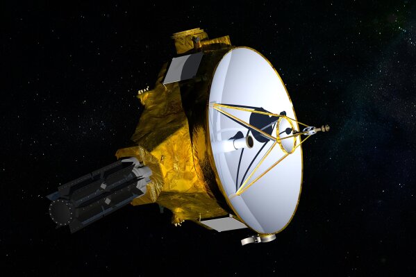 
              FILE - This illustration provided by NASA shows the New Horizons spacecraft. NASA launched the probe in 2006; it’s about the size of a baby grand piano. (NASA/JHUAPL/SwRI via AP)
   ...