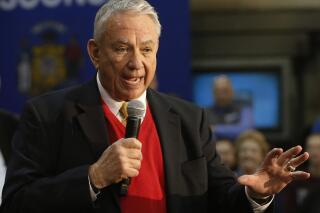 FILE - Tommy Thompson speaks in Salem, Wis. on March 18, 2016. Thompson who is the interim University of Wisconsin President has submitted his letter of resignation effective March 18, 2022. (AP Photo/Charles Rex Arbogast,File)
