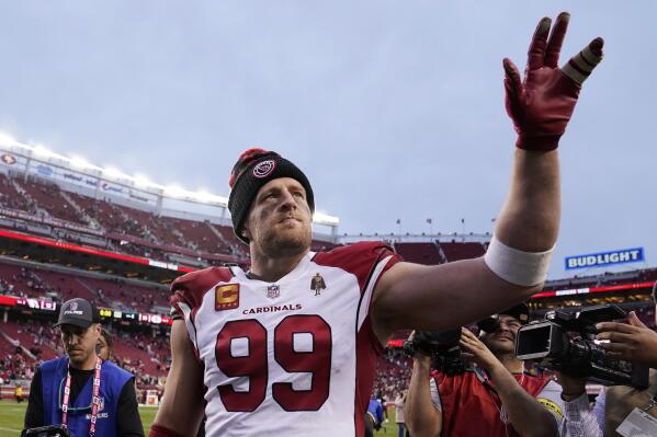 Defensive end JJ Watt looks good in his new Cardinals gear