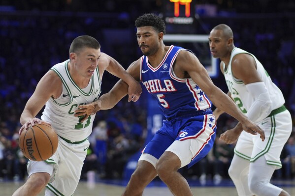 Pritchard and Tatum lead Celtics to 124-104 win over 76ers | AP News