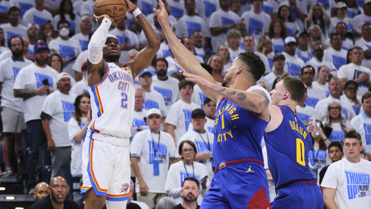Gilgeous-Alexander scores 31 as Thunder beat Nuggets 112-105 and take 3-2 ...