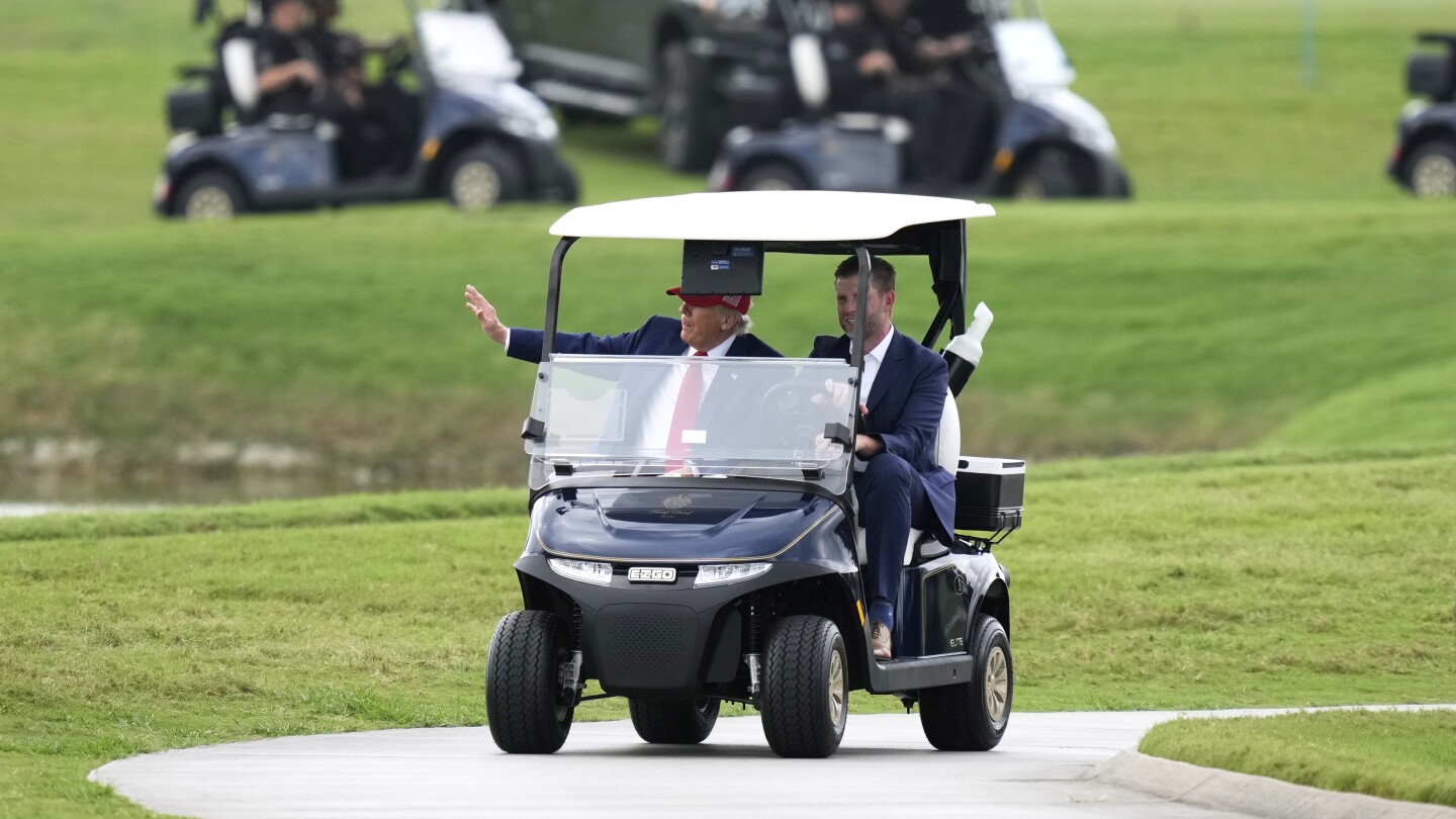 DORAL Fla AP — President Donald Trump arrived at his