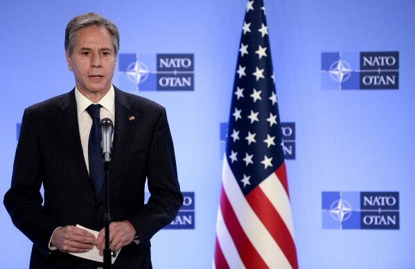 United States Secretary of Explain Antony Blinken speaks for the length of a media convention at NATO headquarters in Brussels, Wednesday, April 14, 2021. United States Secretary of Explain Antony Blinken is in Brussels on Wednesday for talks with European and NATO allies about Afghanistan, Ukraine and other issues. (Johanna Geron, Pool by task of AP)
